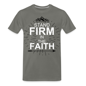 Stand Firm In Faith Tee - asphalt gray