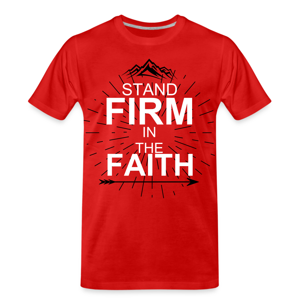 Stand Firm In Faith Tee - red