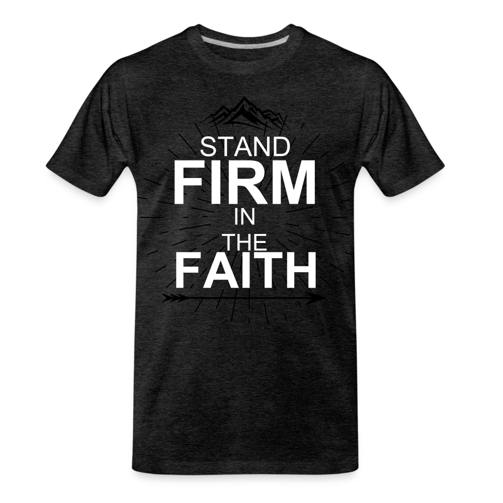 Stand Firm In Faith Tee - charcoal grey