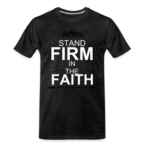 Stand Firm In Faith Tee - charcoal grey