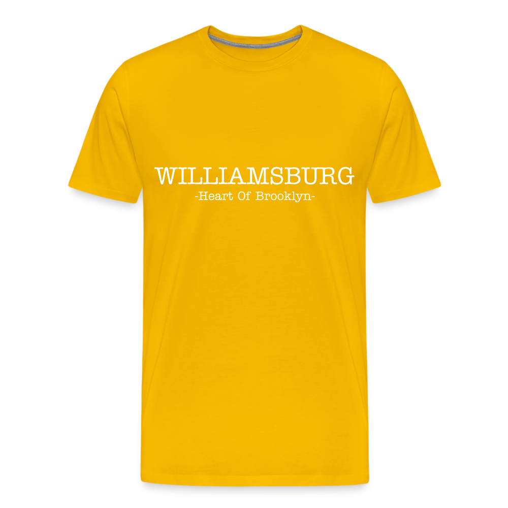 Williamsburg Heart of BK Tee. - sun yellow