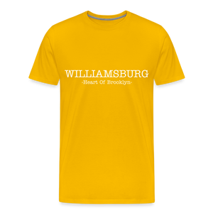 Williamsburg Heart of BK Tee. - sun yellow