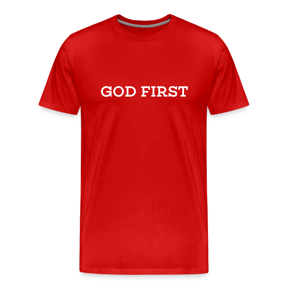God First Tee. - red