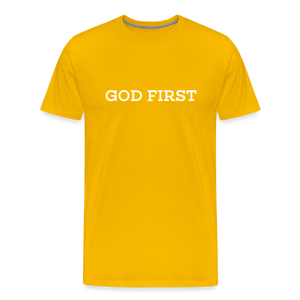 God First Tee. - sun yellow