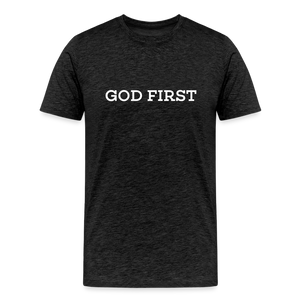 God First Tee. - charcoal grey
