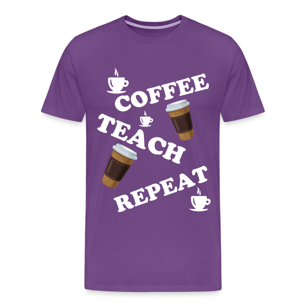 Coffee, Teach, Repeat - purple