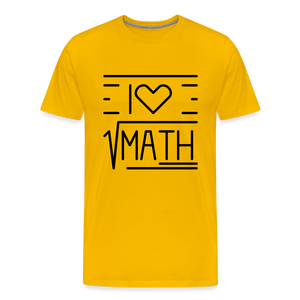 Math Tee - sun yellow