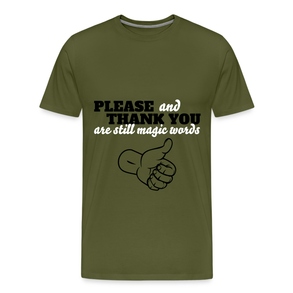 Please and thank you - olive green