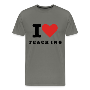 I HEART TEACHING - asphalt gray