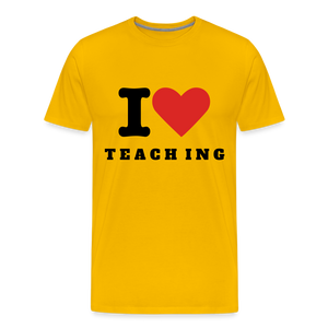 I HEART TEACHING - sun yellow