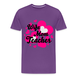 Wife, Mom, Teacher - purple