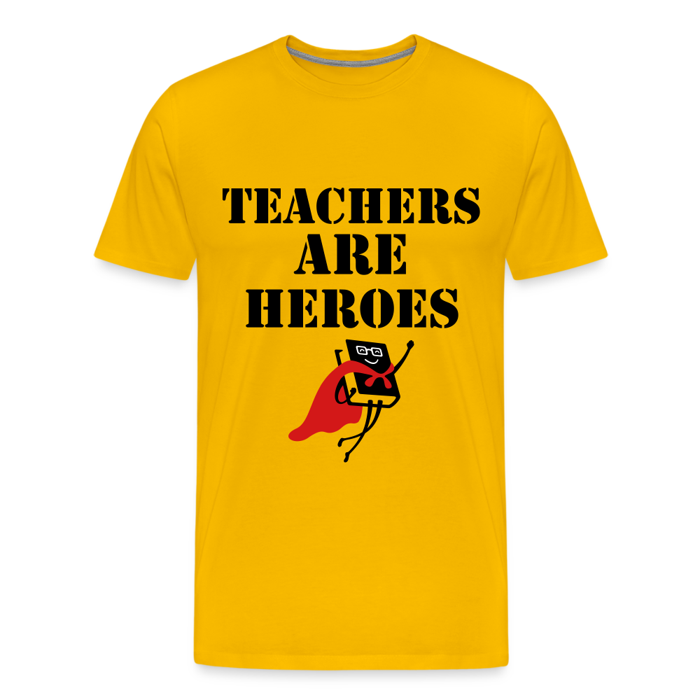 Teachers are heroes - sun yellow