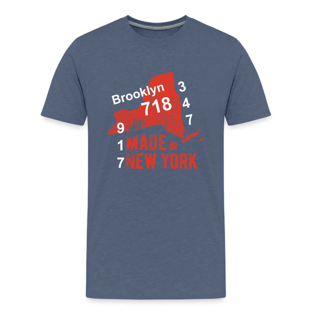 Made In BK Tee - heather blue