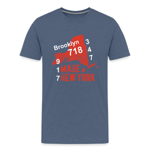 Made In BK Tee - heather blue