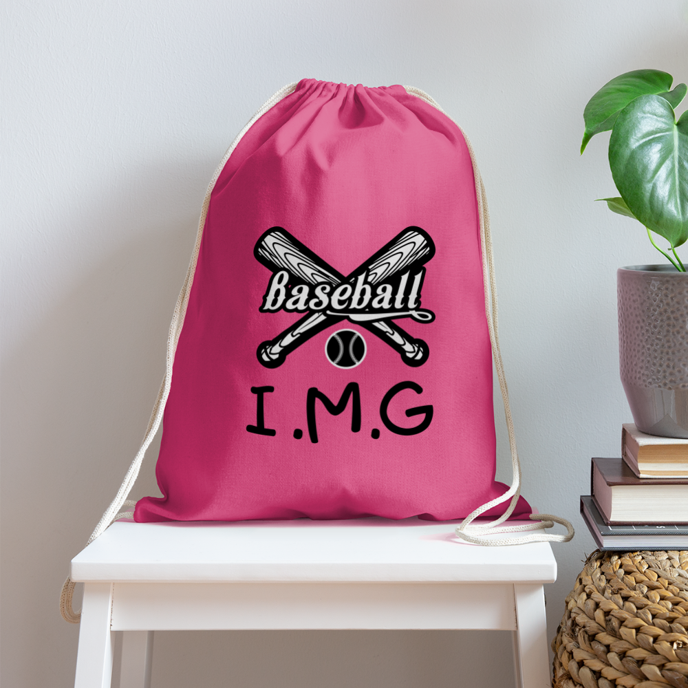 I.M.G Baseball Drawstring Bag - pink